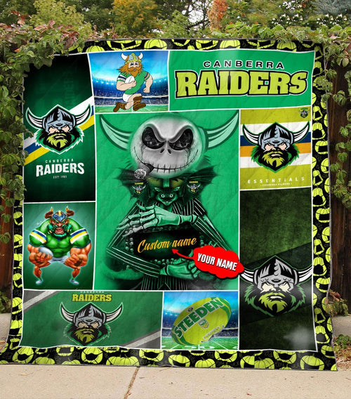 canberra-raiders-quilt-blanket-nrl-quilt-blanket-personalized-jack-skellington