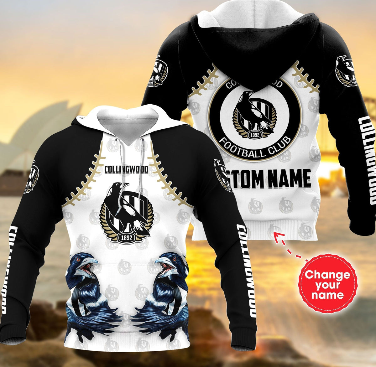 personalized-custom-3d-hoodie-collingwood-football-club-douple-mascot-afl