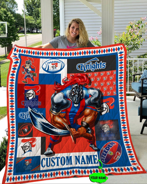 personalized-newcastle-knights-mascot-quilt-blanket-nrl