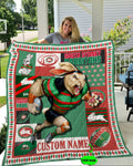 personalized-south-sydney-rabbitohs-mascot-quilt-blanket-nrl