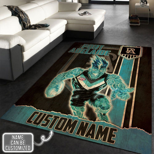 personalized-port-adelaide-football-club-rug-mascot-afl-rug