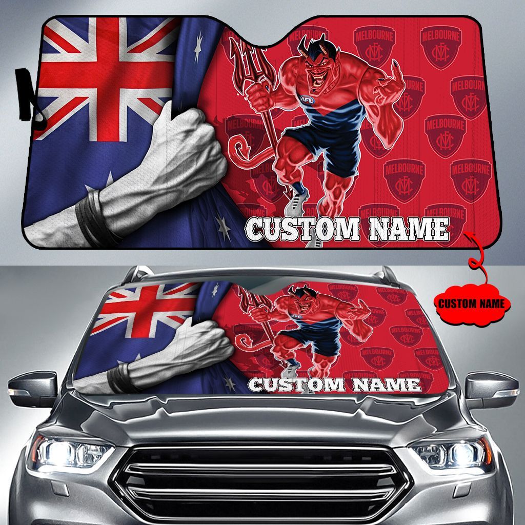 personalized-melbourne-football-club-flag-mascot-auto-sun-shade