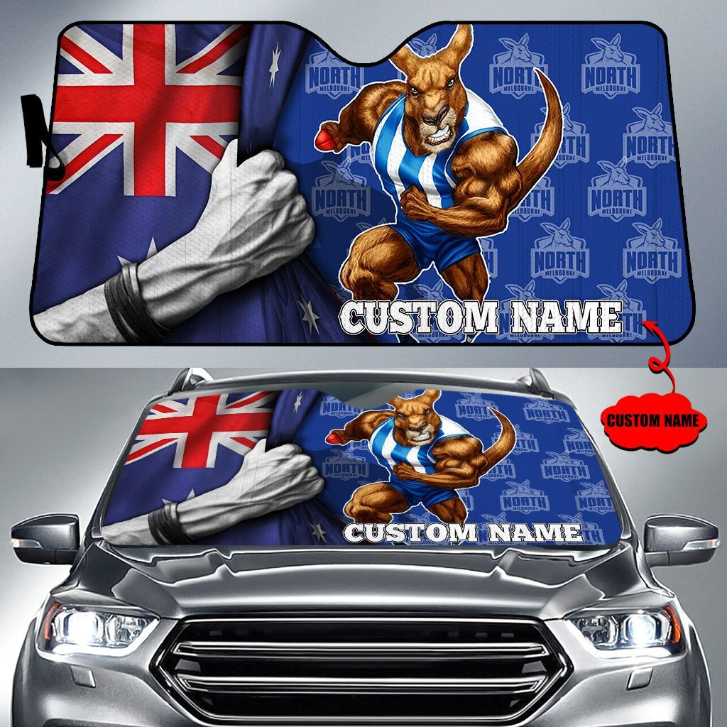 personalized-north-melbourne-football-club-flag-mascot-auto-sun-shade