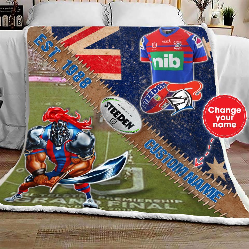 personalized-newcastle-knights-stadium-mascot-quilt-blanket-nrl