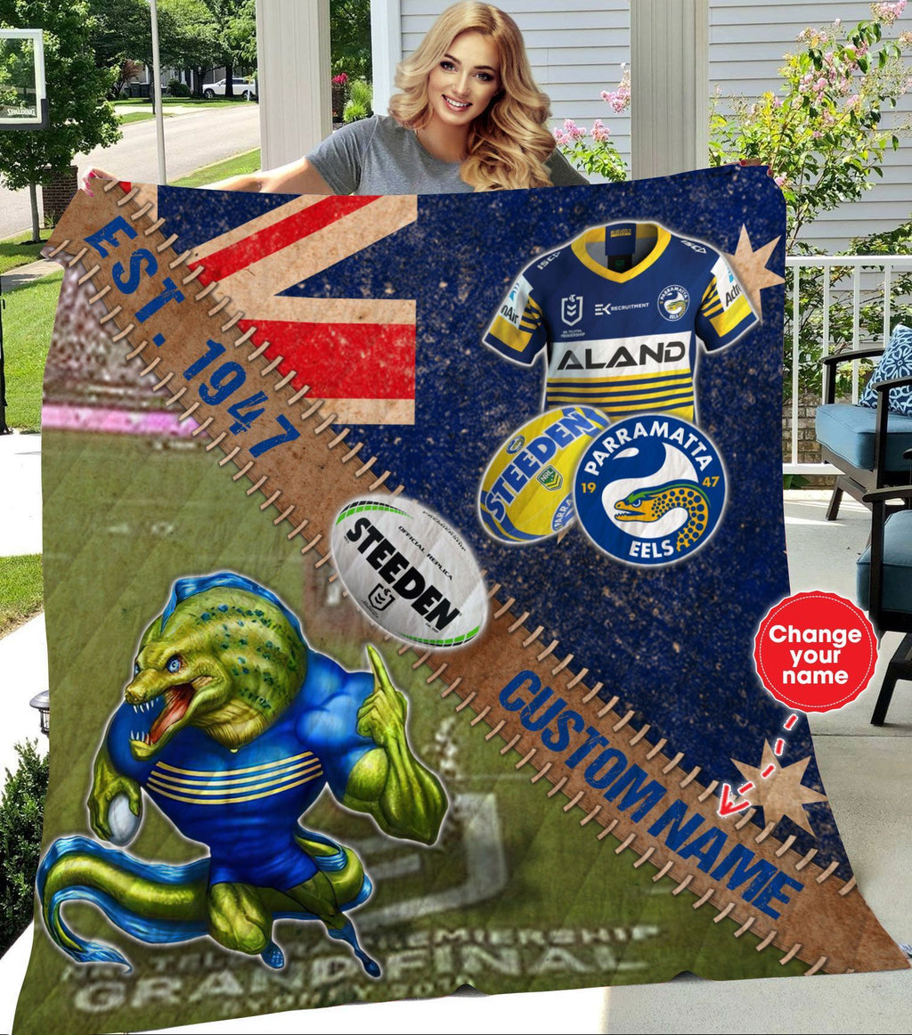 personalized-parramatta-eels-stadium-mascot-quilt-blanket-nrl
