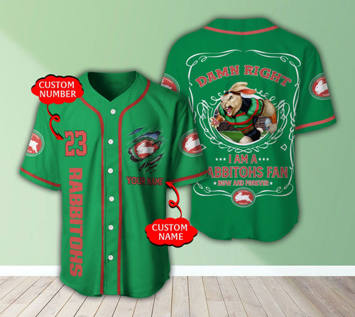 south-sydney-rabbitohs-nrl-3d-personalized-baseball-jersey-damn-right