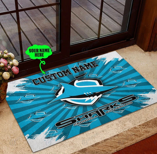 cronulla-sutherland-sharks-doormat-personalized