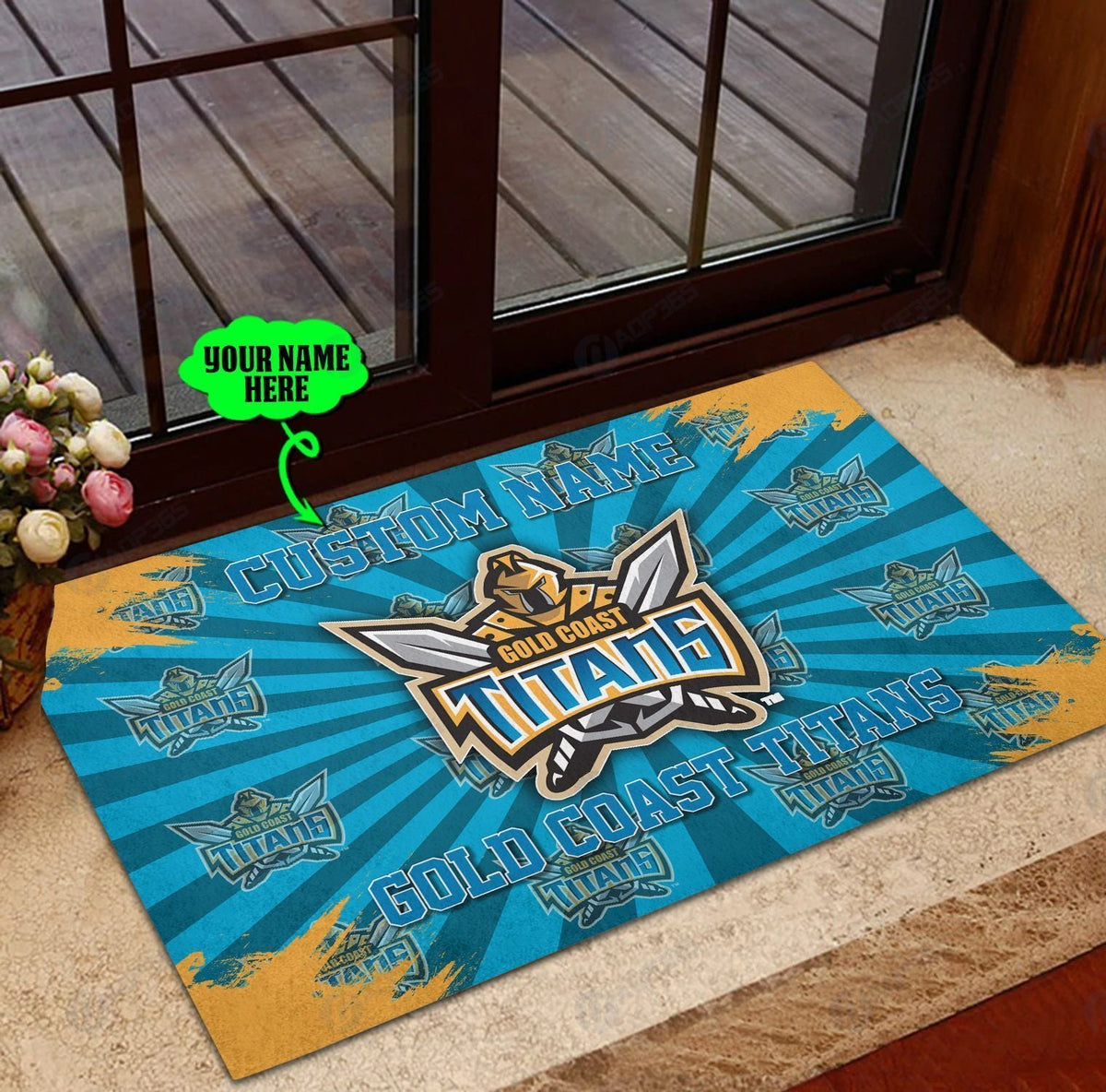 gold-coast-titans-doormat-personalized