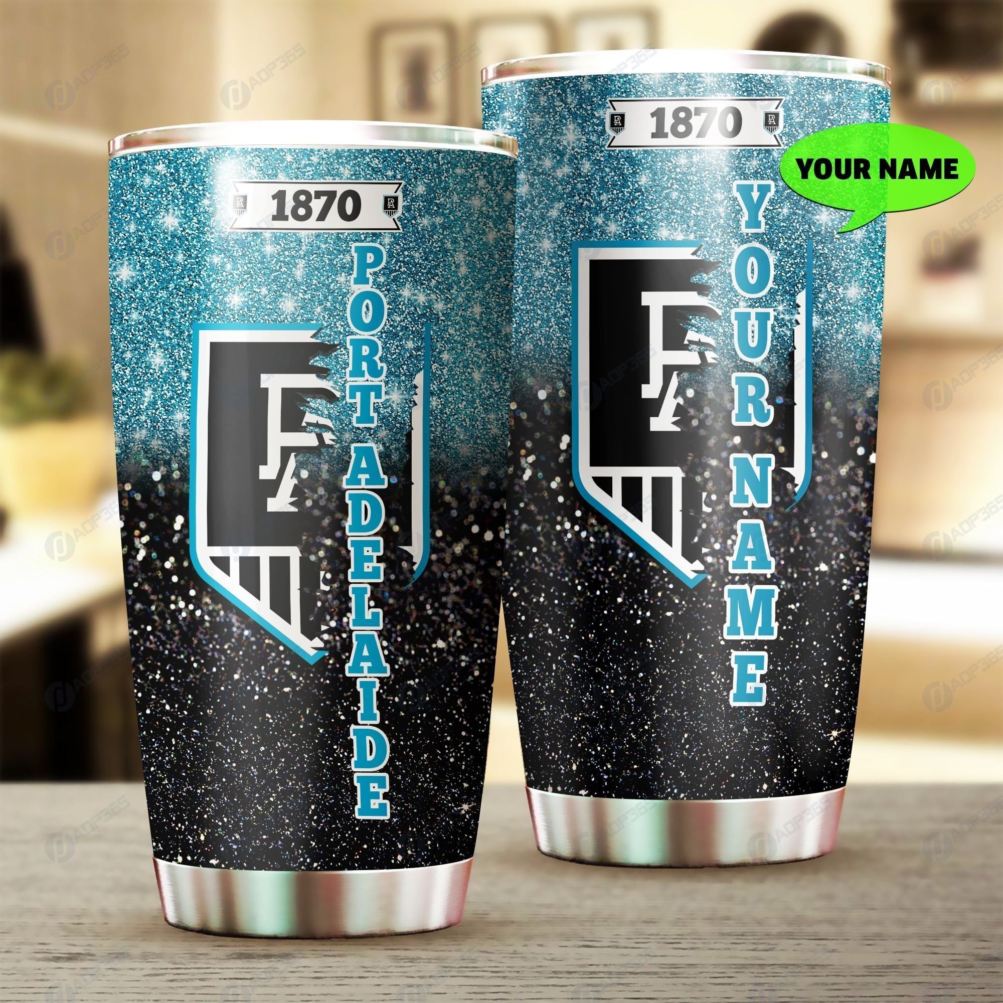 port-adelaide-football-club-steel-tumbler-personalized