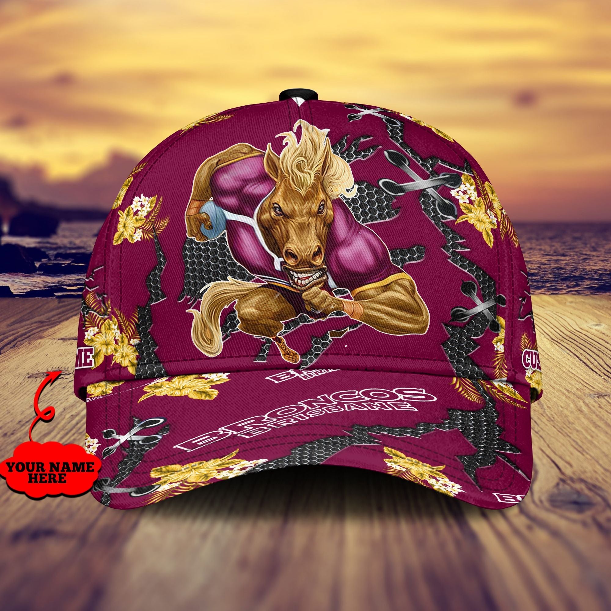 brisbane-broncos-nrl-classic-cap-personalized-mascot-flower