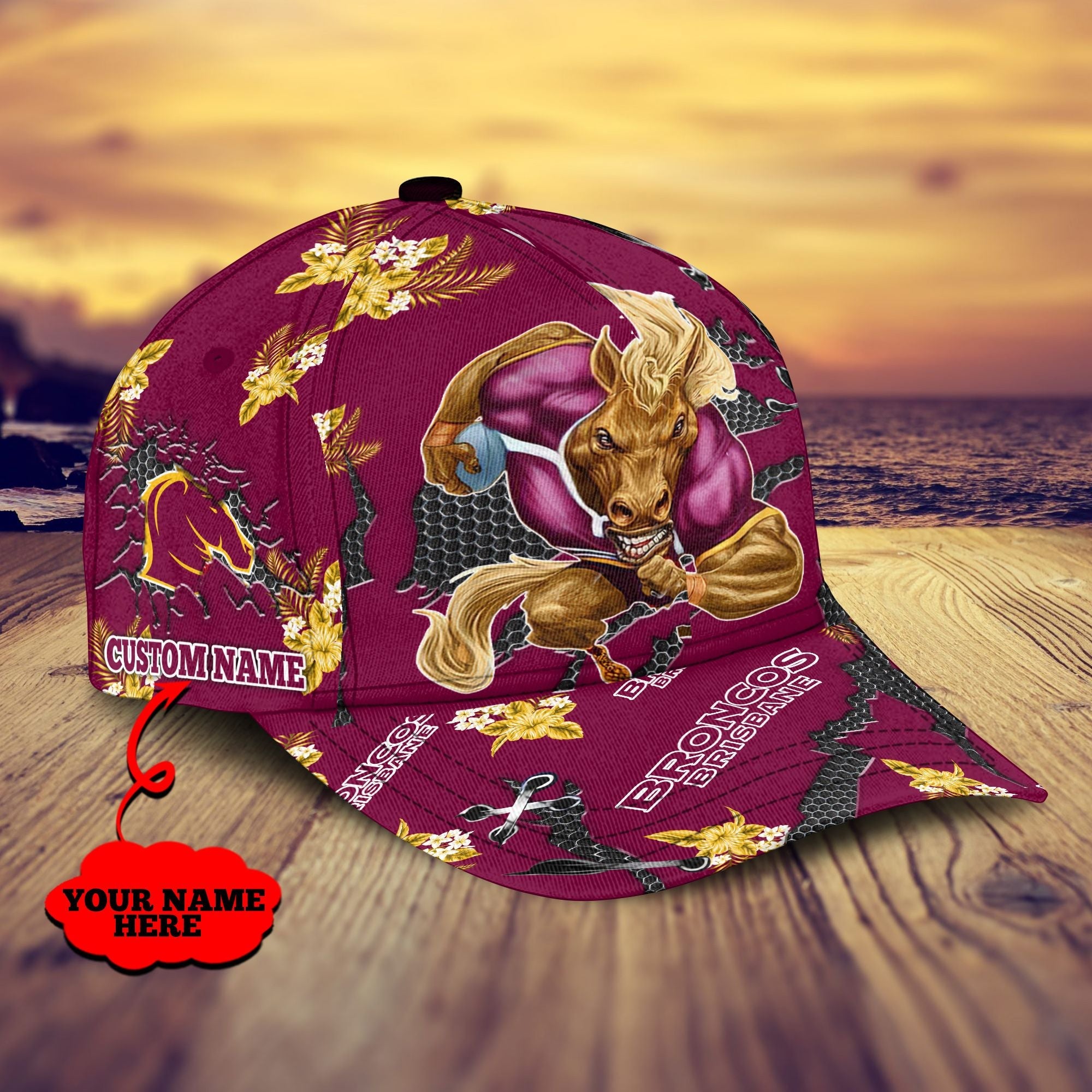 brisbane-broncos-nrl-classic-cap-personalized-mascot-flower