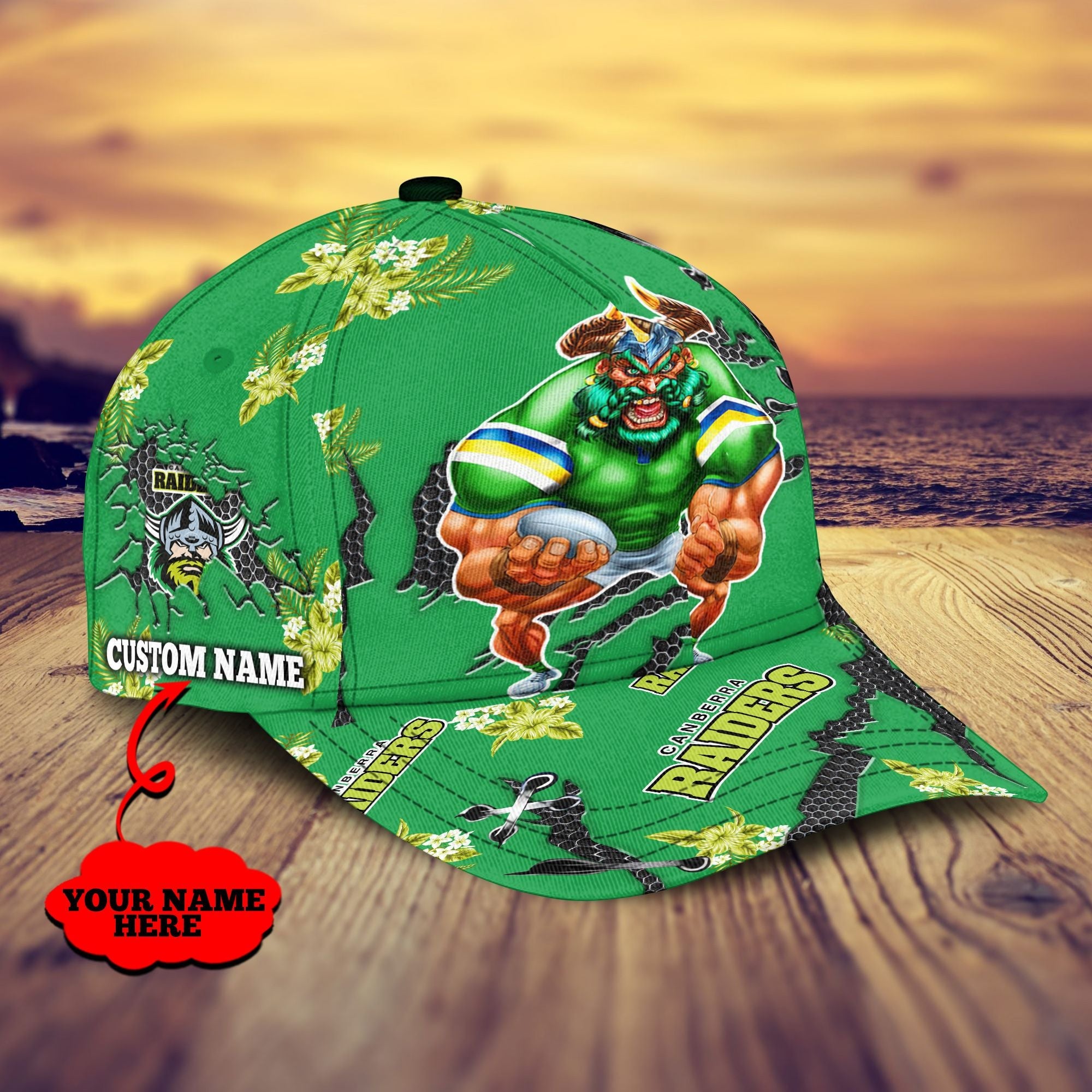canberra-raiders-nrl-classic-cap-personalized-mascot-flower