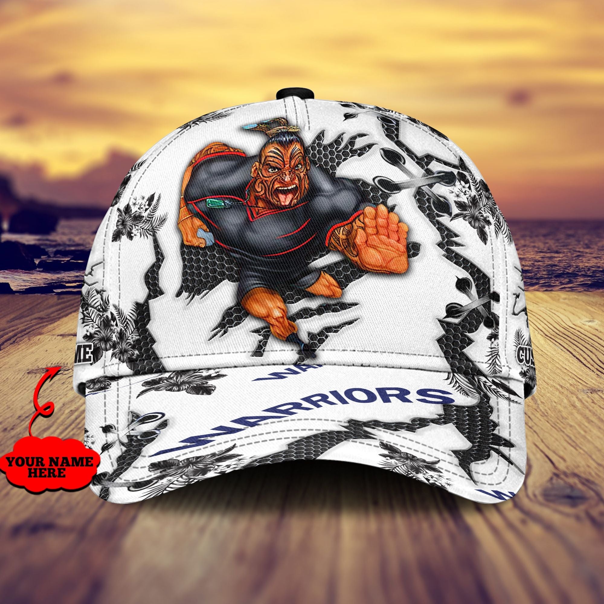new-zealand-warriors-nrl-classic-cap-personalized-mascot-flower