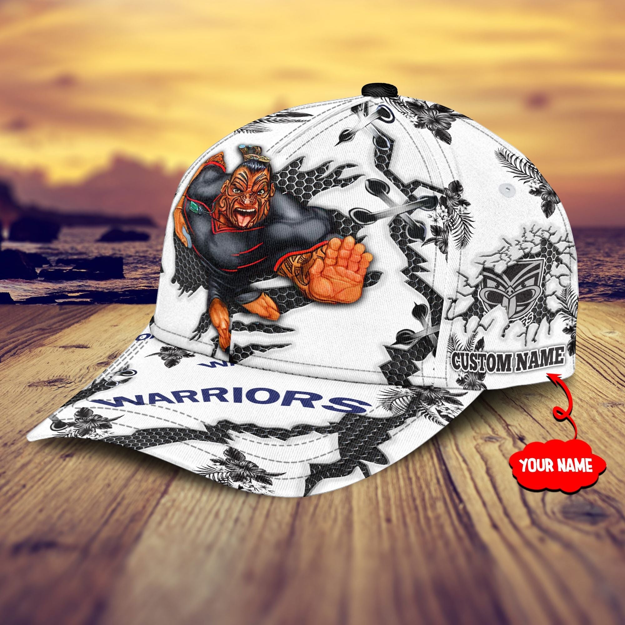 new-zealand-warriors-nrl-classic-cap-personalized-mascot-flower
