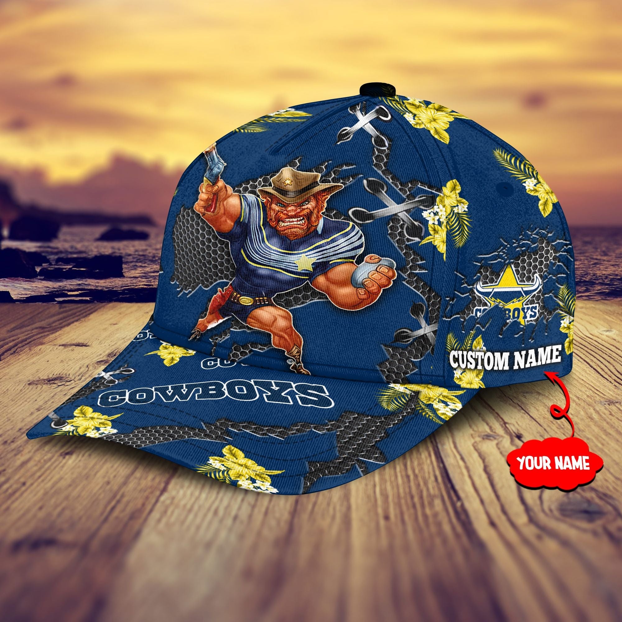 north-queensland-cowboys-nrl-classic-cap-personalized-mascot-flower