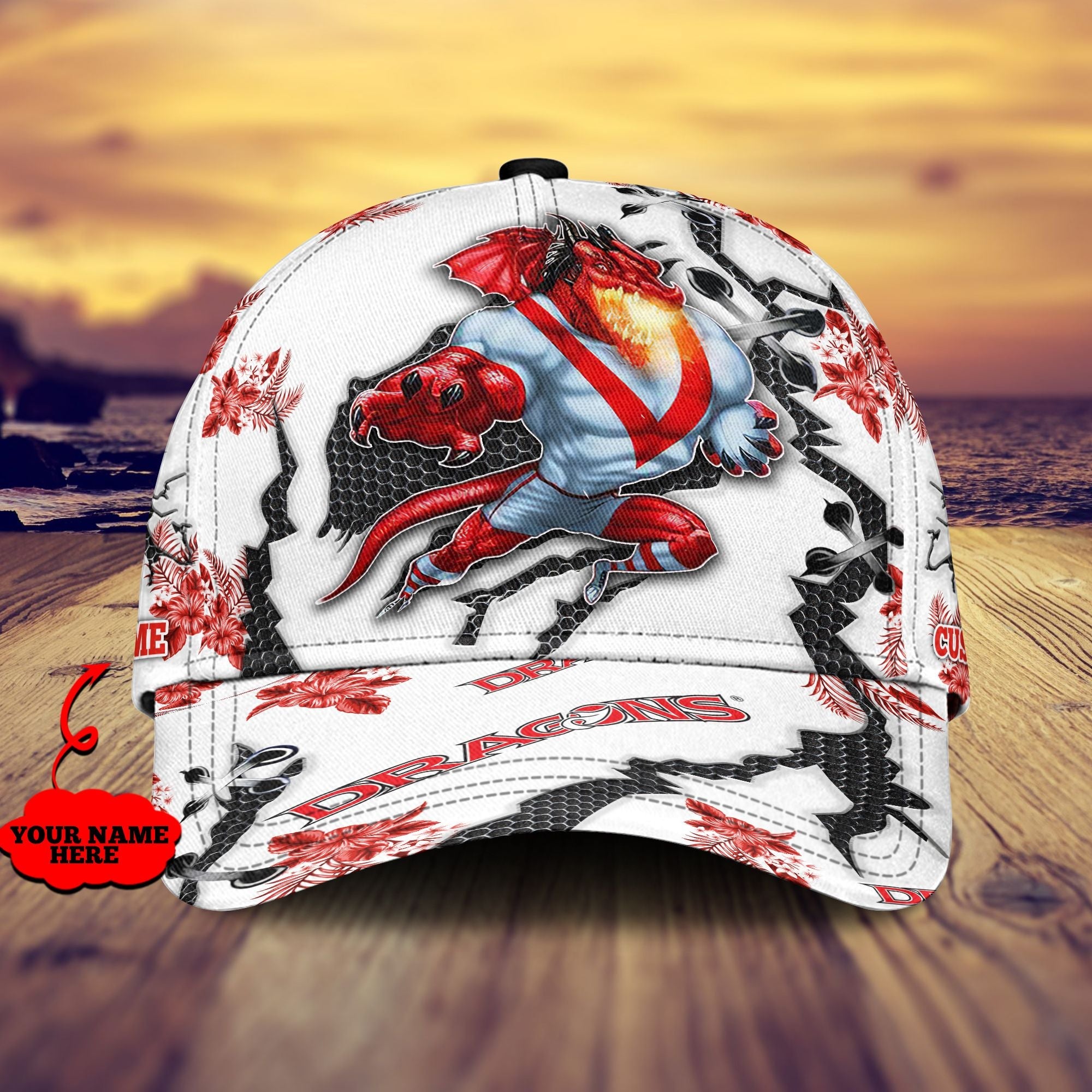 st-george-illawarra-dragons-nrl-classic-cap-personalized-mascot-flower