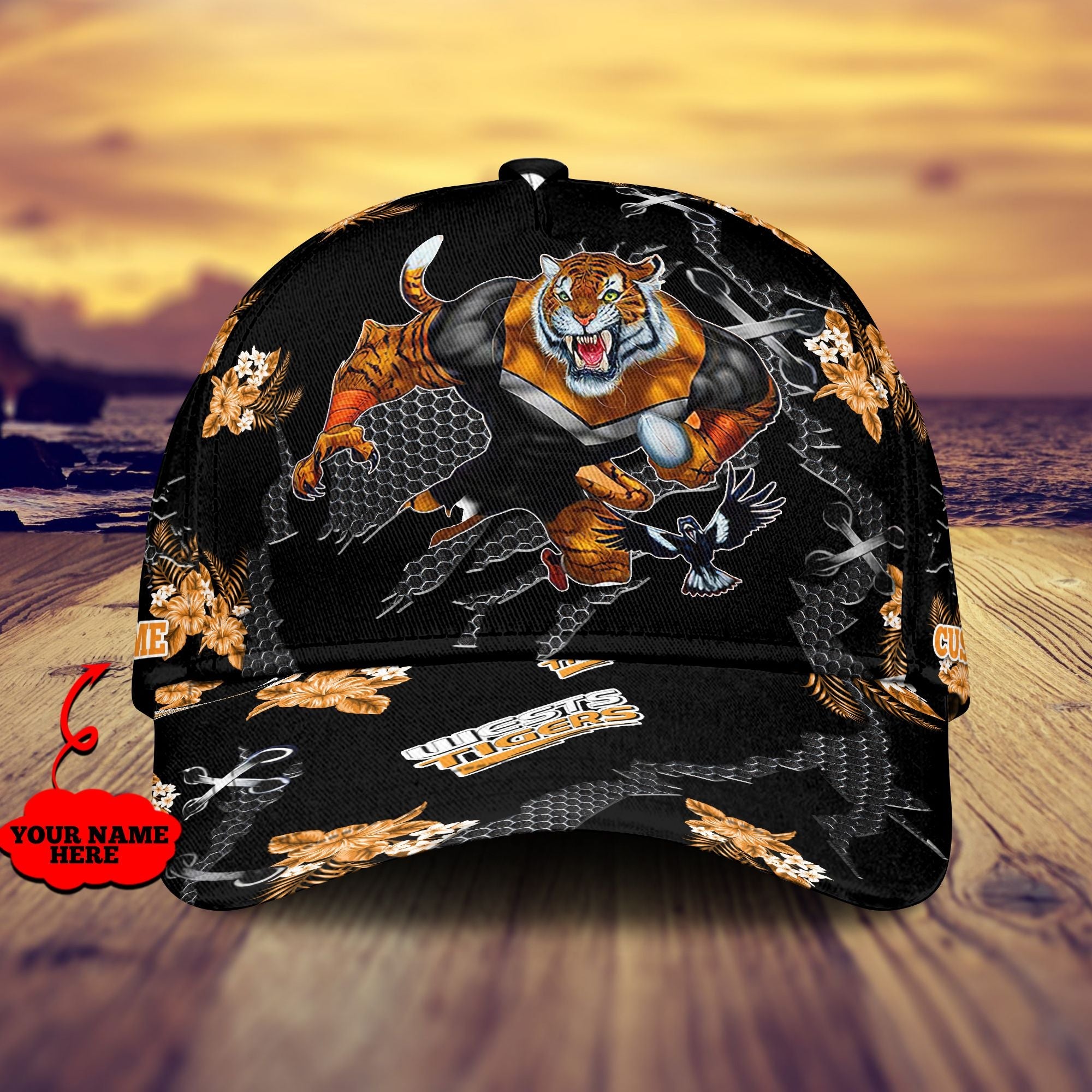wests-tigers-nrl-classic-cap-personalized-mascot-flower
