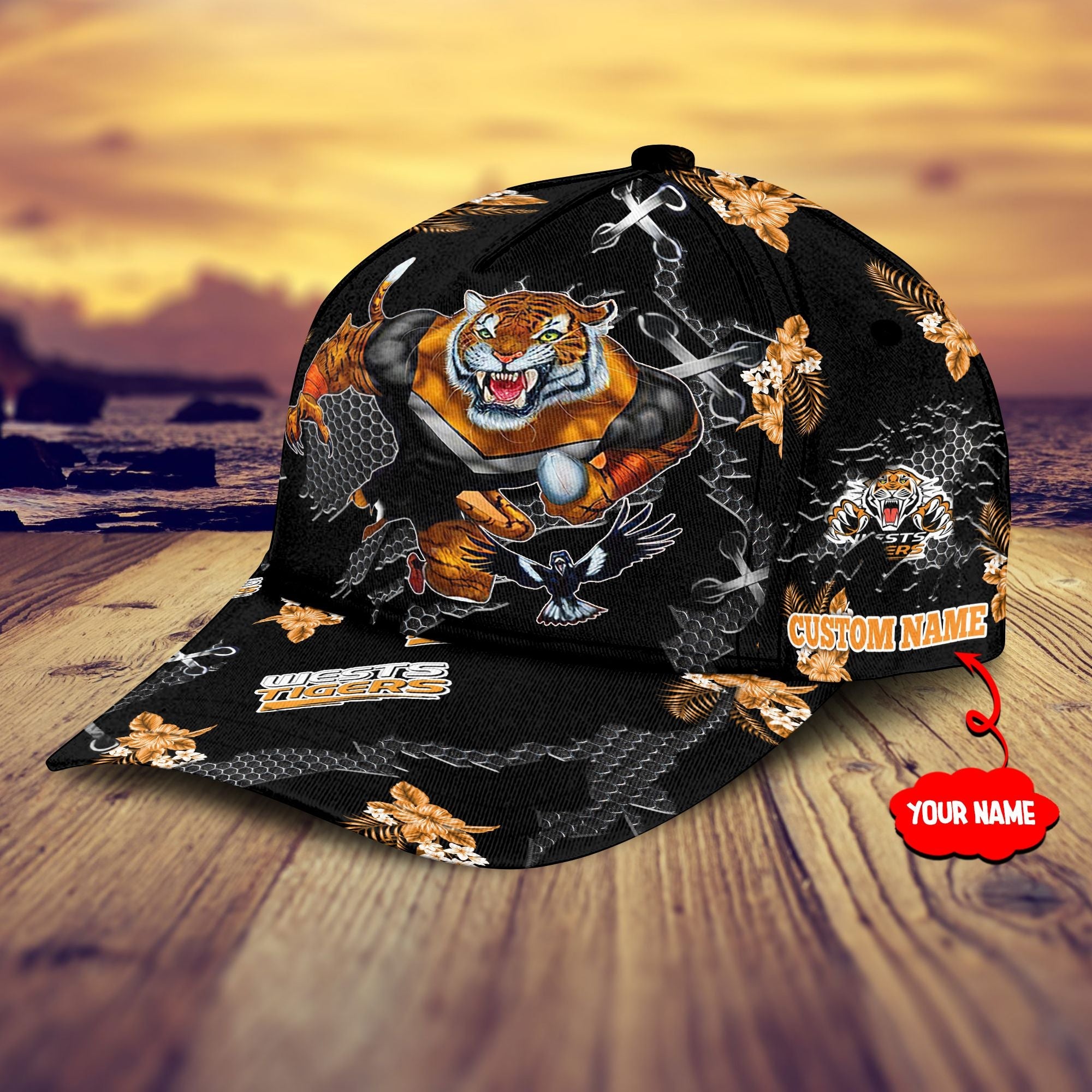 wests-tigers-nrl-classic-cap-personalized-mascot-flower