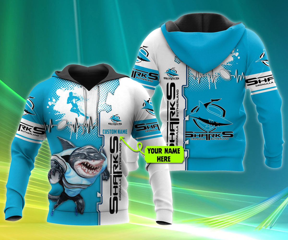 cronulla-sutherland-sharks-nrl-personalized-custom-3d-hoodie