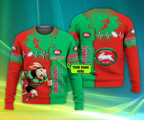 south-sydney-rabbitohs-nrl-personalized-custom-3d-hoodie