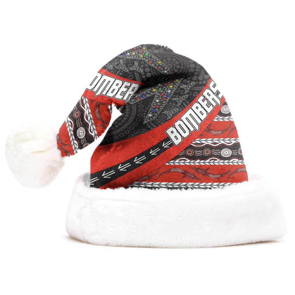 vibe-hoodie-christmas-hat-essendon-bombers-indigenous-black-style-football-team-christmas-hat