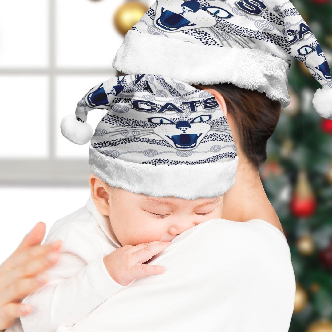 vibe-hoodie-christmas-hat-geelong-cats-white-version-football-team-christmas-hat