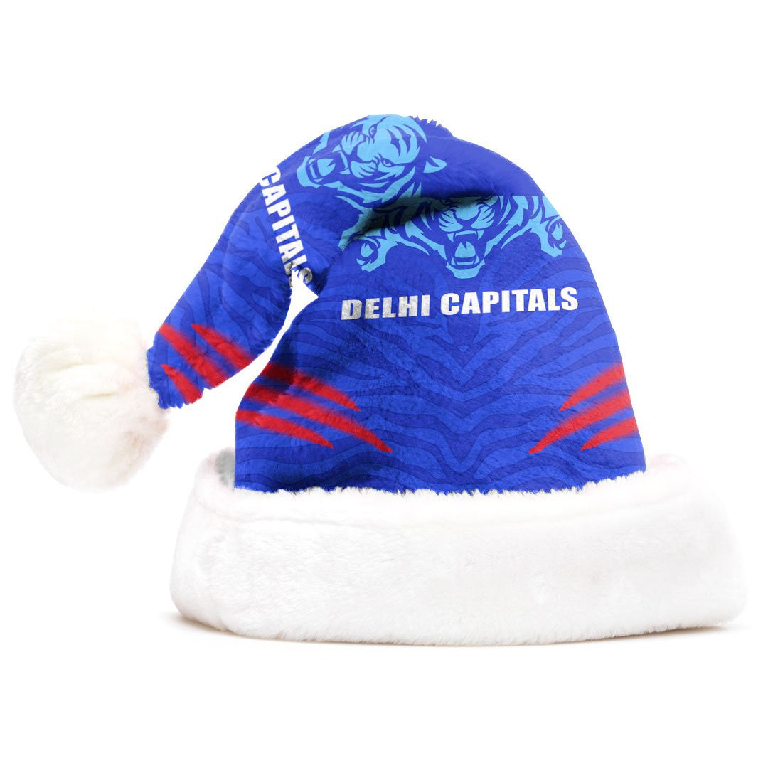 vibe-hoodie-christmas-hat-custom-delhi-capitals-cricket-team-christmas-hat