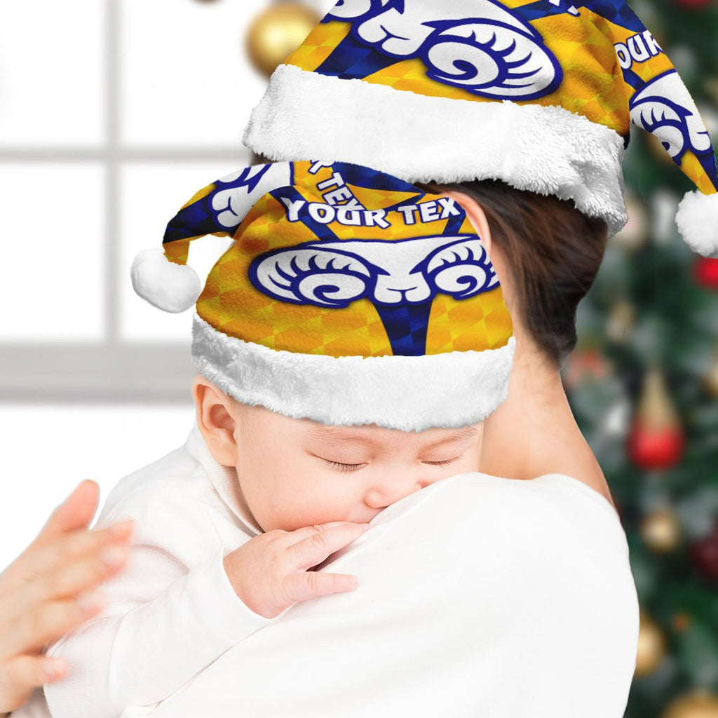 vibe-hoodie-christmas-hat-custom-adelaide-rams-yellow-rugby-team-christmas-hat