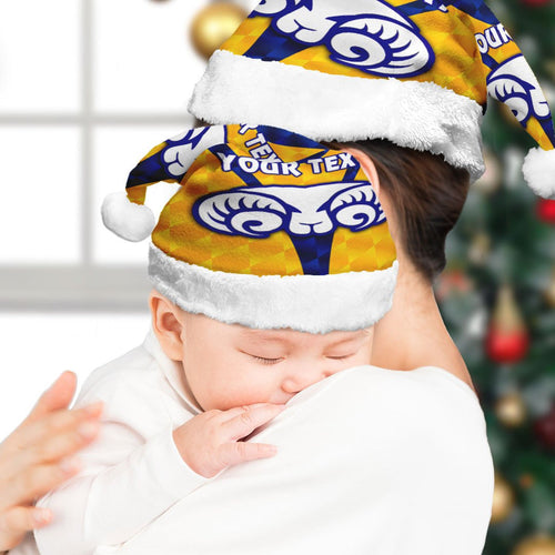 vibe-hoodie-christmas-hat-custom-adelaide-rams-yellow-rugby-team-christmas-hat