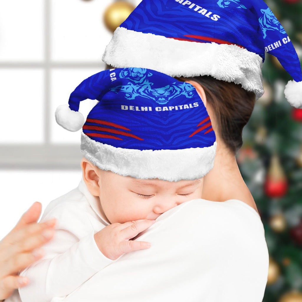 vibe-hoodie-christmas-hat-custom-delhi-capitals-cricket-team-christmas-hat