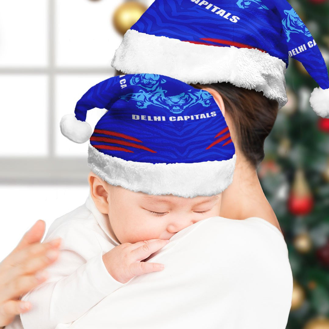 vibe-hoodie-christmas-hat-custom-delhi-capitals-cricket-team-christmas-hat