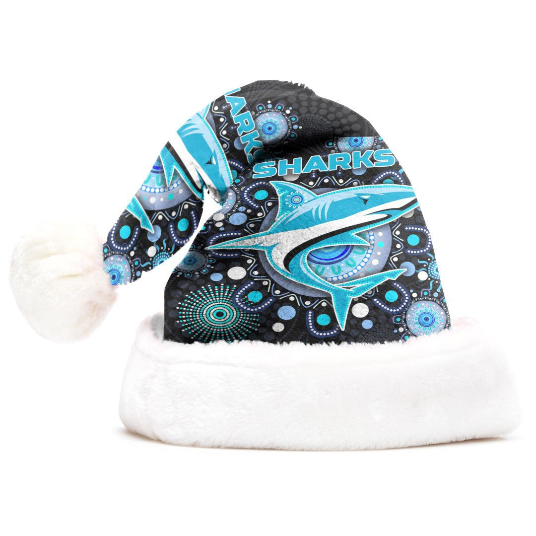 vibe-hoodie-christmas-hat-cronulla-sutherland-sharks-indigenous-black-rugby-team-christmas-hat