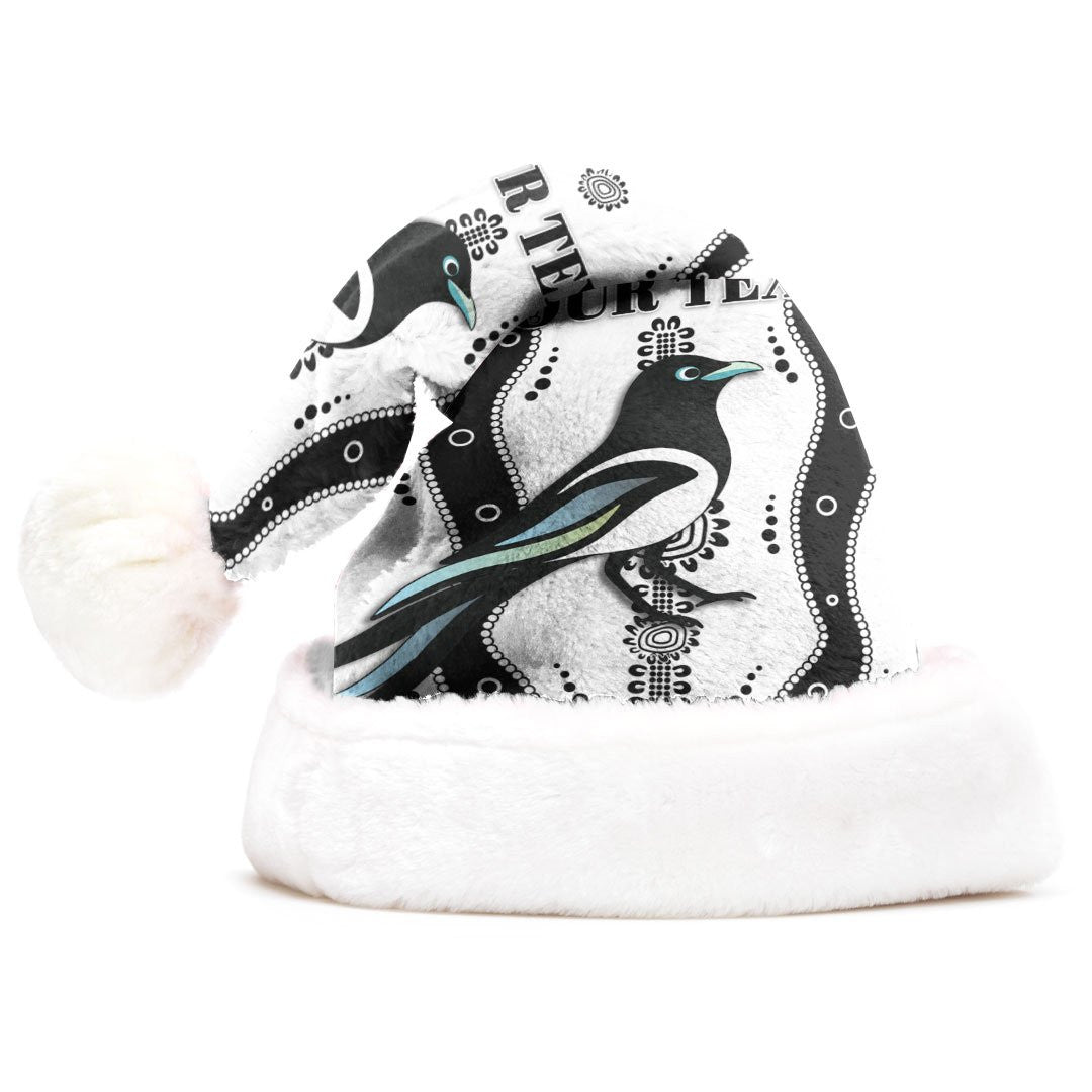 vibe-hoodie-christmas-hat-custom-collingwood-magpies-indigenous-victory-white-version-football-team-christmas-hat