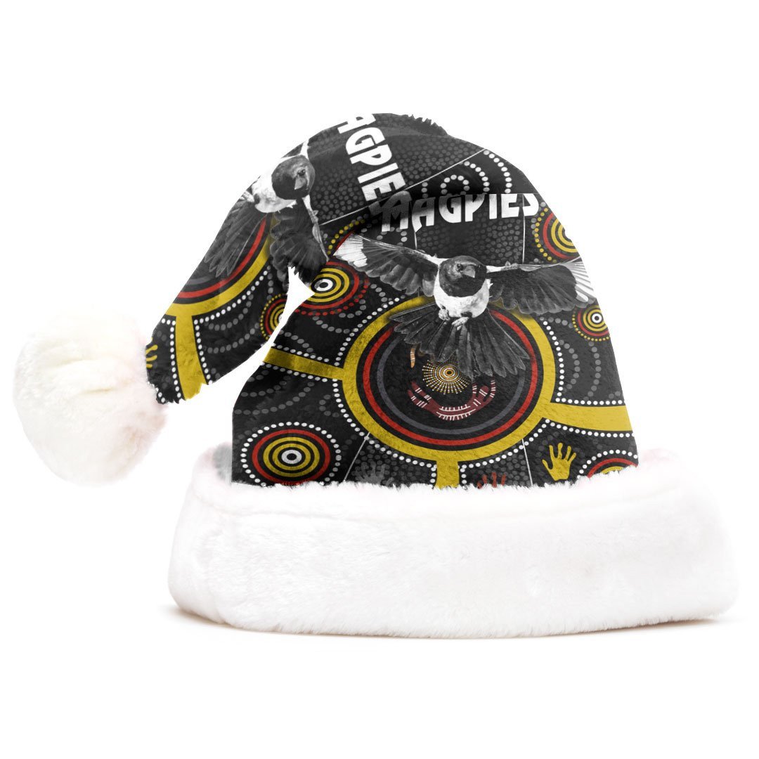 vibe-hoodie-christmas-hat-collingwood-magpies-indigenous-football-team-christmas-hat