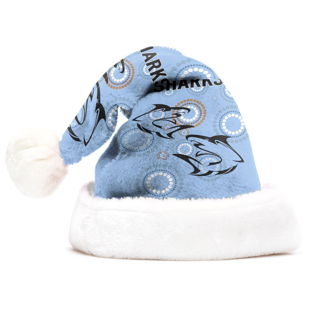vibe-hoodie-christmas-hat-cronulla-sutherland-sharks-simple-rugby-team-christmas-hat