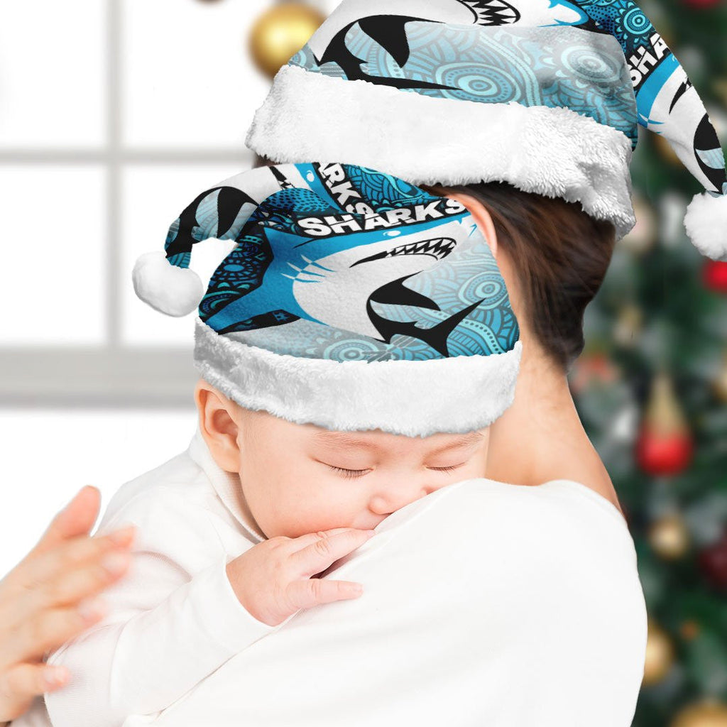 vibe-hoodie-christmas-hat-cronulla-sutherland-sharks-indigenous-rugby-team-christmas-hat