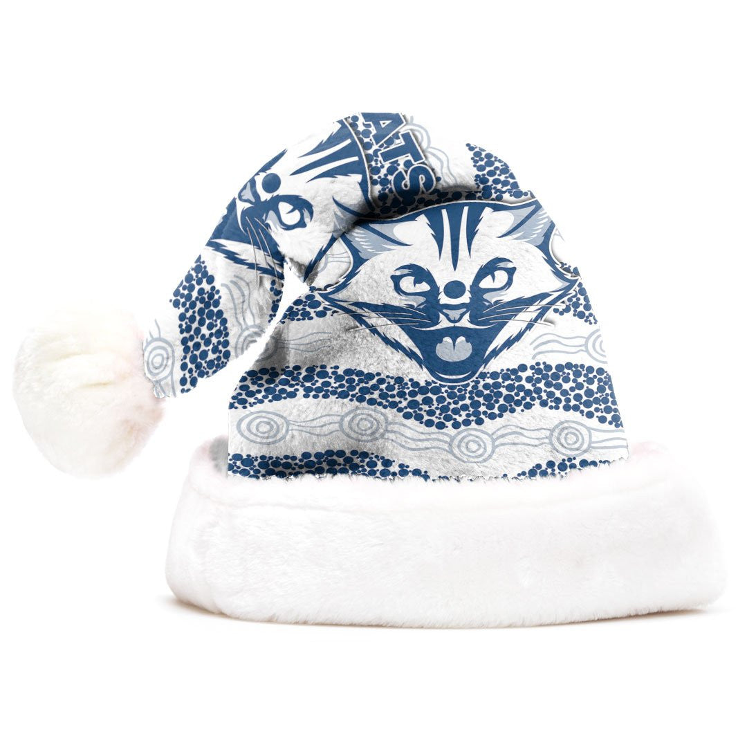 vibe-hoodie-christmas-hat-custom-geelong-cats-simple-indigenous-football-team-christmas-hat