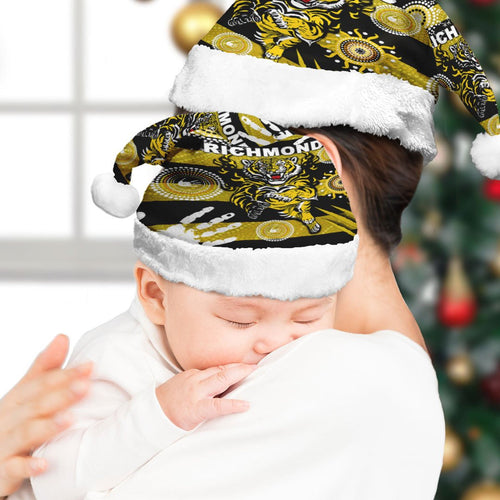 vibe-hoodie-christmas-hat-custom-richmond-tigers-indigenous-jersey-football-team-christmas-hat