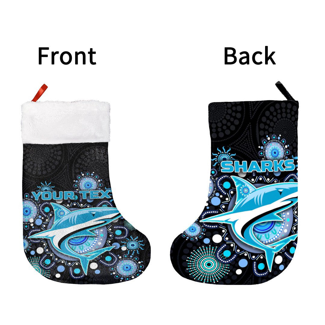 vibe-hoodie-stocking-custom-cronulla-sutherland-sharks-indigenous-black-rugby-team-christmas-stocking-christmas-stocking