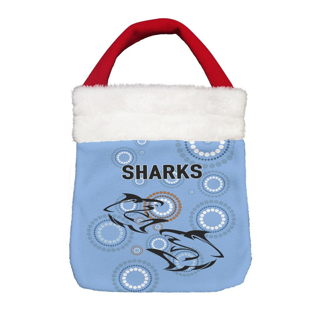 Vibe Hoodie Bag - Cronulla-Sutherland Sharks Simple - Rugby Team Christmas Gift Bag
