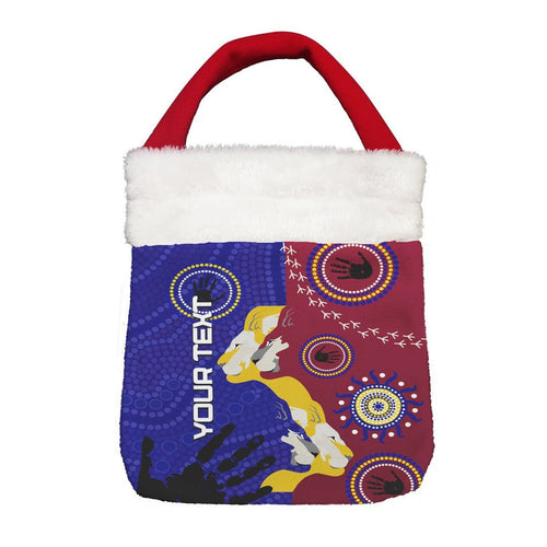 Vibe Hoodie Bag - (Custom) Brisbane Lions Indigenous New - Football Team Christmas Gift Bag