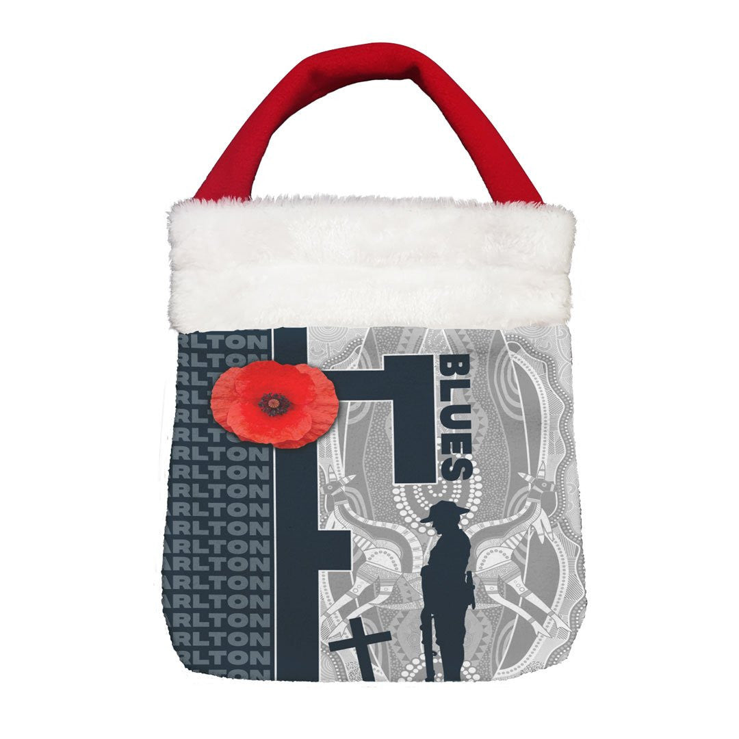 Vibe Hoodie Bag - Carlton Blues Anzac Day - Football Team Christmas Gift Bag