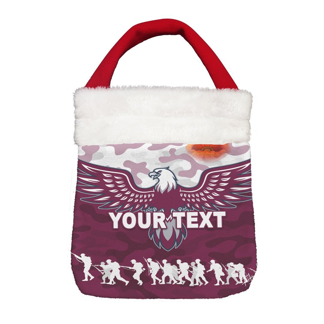 Vibe Hoodie Bag - (Custom) Manly-Warringah Sea Eagles Camoflage Vibes - Rugby Team Christmas Gift Bag