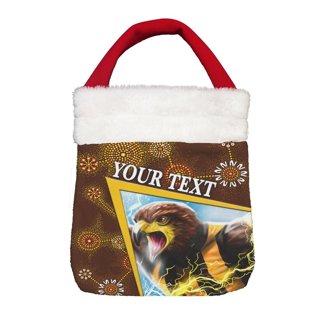 Vibe Hoodie Bag - (Custom) Hawthorn Hawks New - Football Team Christmas Gift Bag