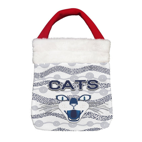 Vibe Hoodie Bag - Geelong Cats White Version - Football Team Christmas Gift Bag