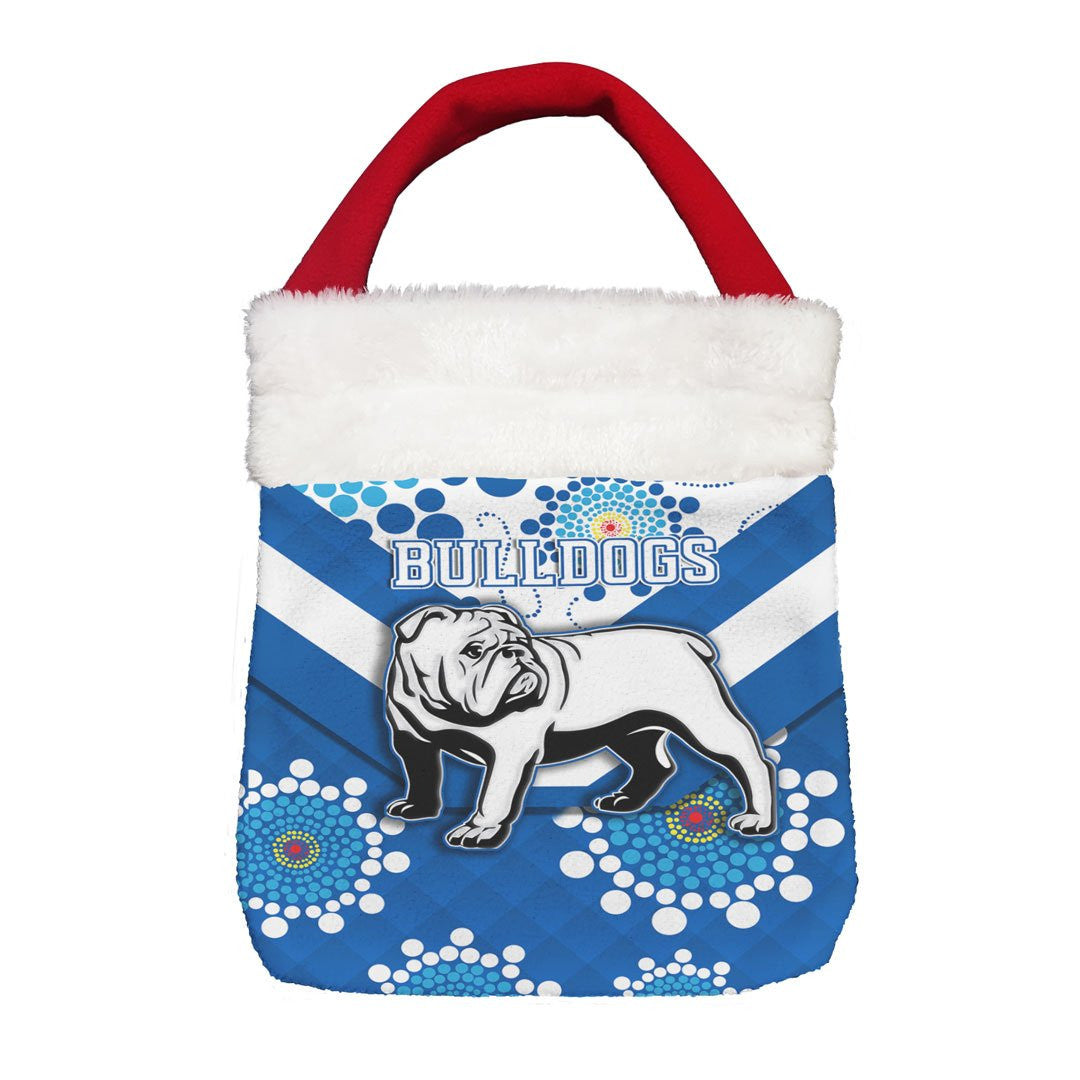 Vibe Hoodie Bag - Canterbury-Bankstown Bulldogs Blue Indigenous - Rugby Team Christmas Gift Bag Christmas Gift Bag