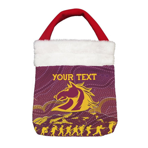 Vibe Hoodie Bag - (Custom) Brisbane Broncos Indigenous Anzac day - Rugby Team Christmas Gift Bag