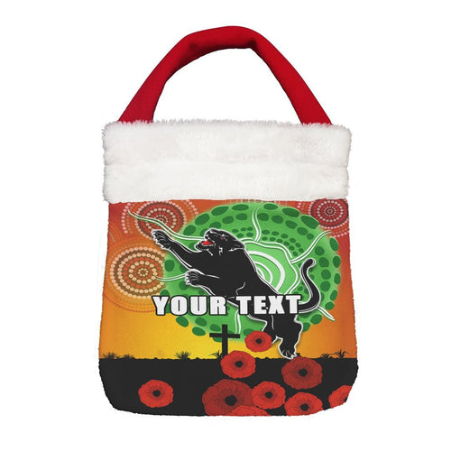 Vibe Hoodie Bag - (Custom) Penrith Panthers Poppy Anzac Lest We Forget - Rugby Team Christmas Gift Bag