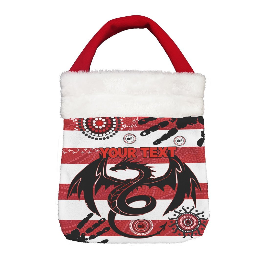 Vibe Hoodie Bag - (Custom) St. George Illawarra Dragons Indigenous New - Rugby Team Christmas Gift Bag