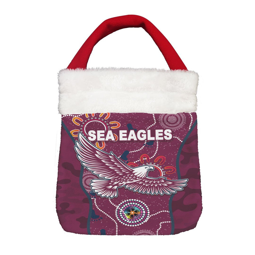 Vibe Hoodie Bag - Manly-Warringah Sea Eagles Indigenous & Camouflage - Rugby Team Christmas Gift Bag